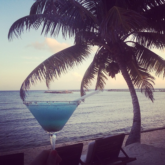 January 8: The only thing bluer than the sea is my margarita #Mexico
