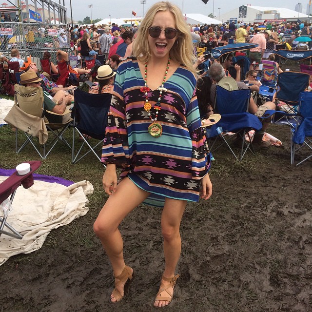 April 26: Sunday muddy Sunday at #jazzfest #beadsofhonor
